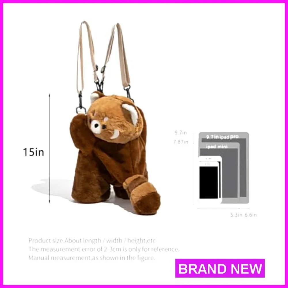 Convertible Plush Backpack Crossbody Bag Ultra Soft Lightweight Design